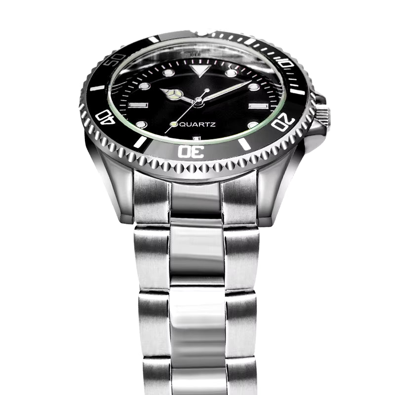 Diver Style Watch 39Mm Unidrectional Rotatable Bezel Japan Movement Steel Strap