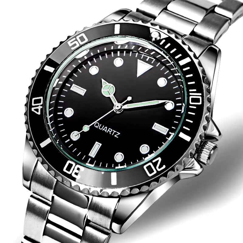 Diver Style Watch 39Mm Unidrectional Rotatable Bezel Japan Movement Steel Strap